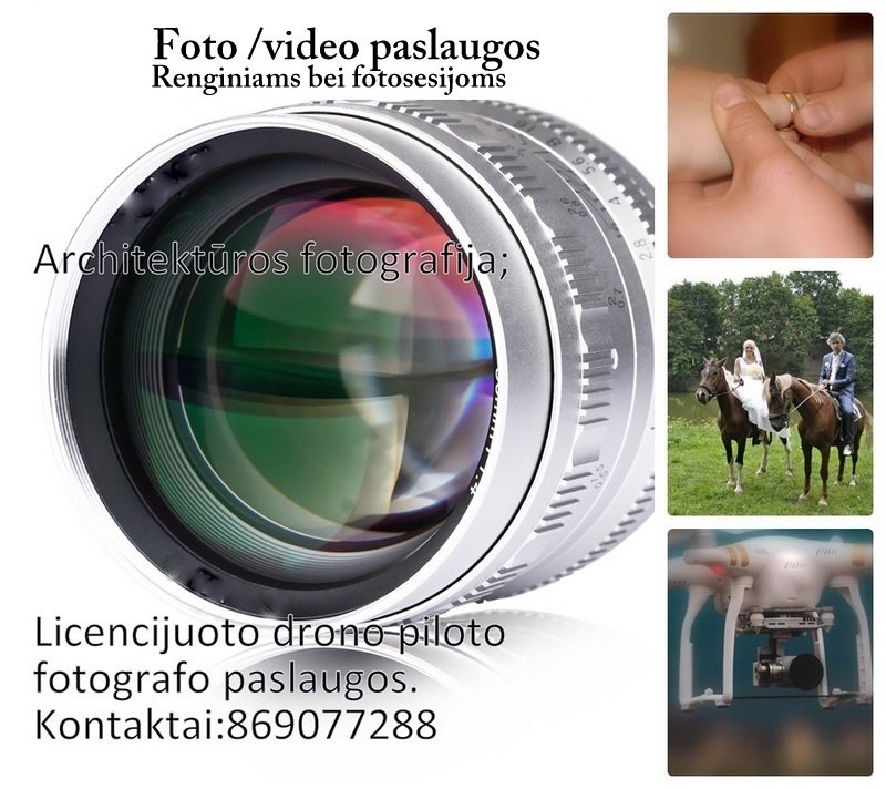 Vestuvių fotografas Fotografuojam ir filmuojam vestuves ir kitas šventes