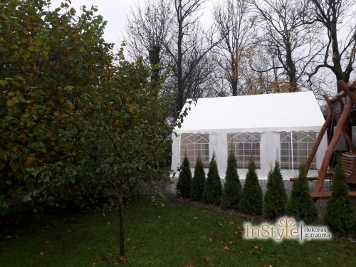 Palapinių, paviljonų ir papildomo inventoriaus nuoma