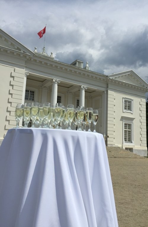Maistas pobūviams Vaišės po ceremonijos. Šampano staliukas