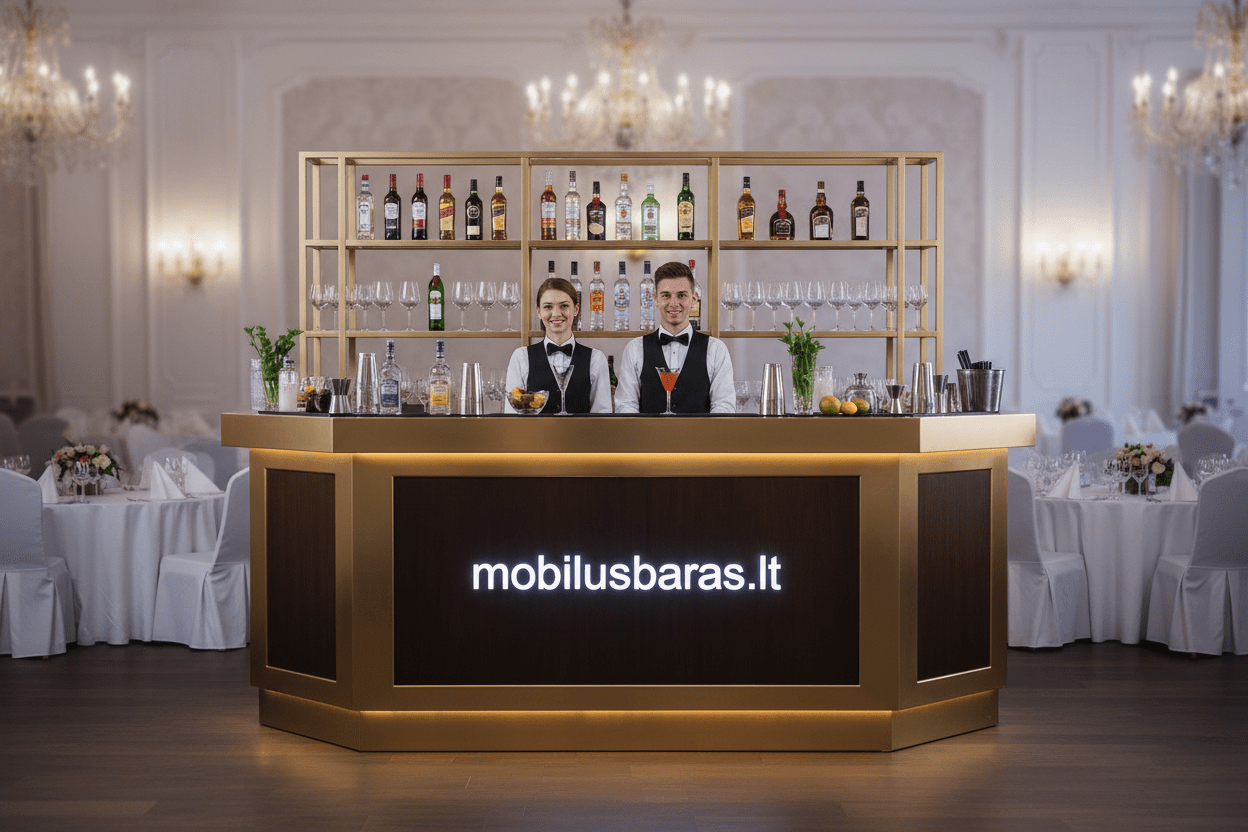  Mobilus baras vestuvėms – profesionalūs barmenai ir įspūdingi kokteiliai jūsų šventei