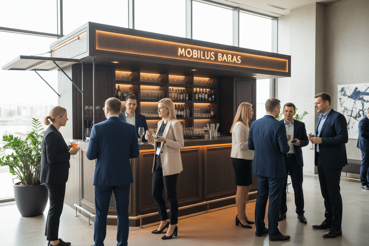  Mobilus baras vestuvėms – profesionalūs barmenai ir įspūdingi kokteiliai jūsų šventei